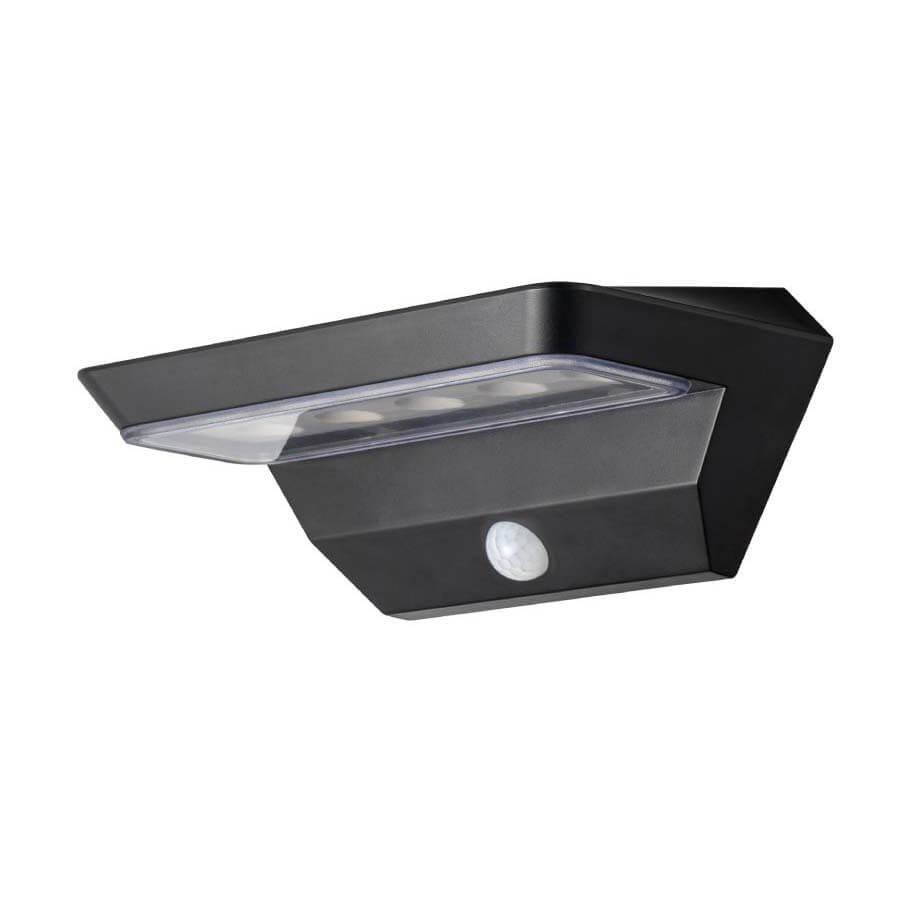 Solar wandlamp zwart
